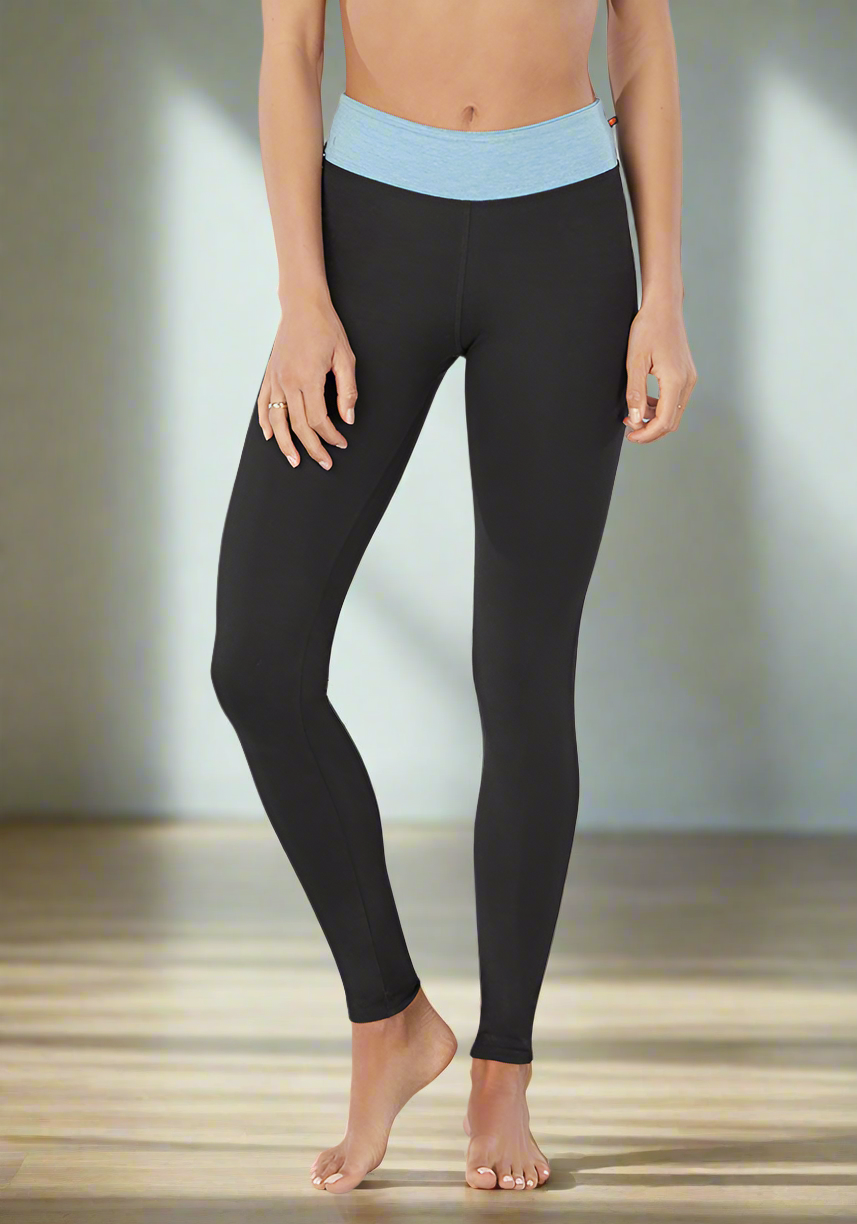 Black fold over leggings online